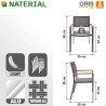 Fauteuil de jardin Oris en aluminium et eucalyptus