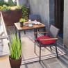 Fauteuil de jardin Oris en aluminium et eucalyptus