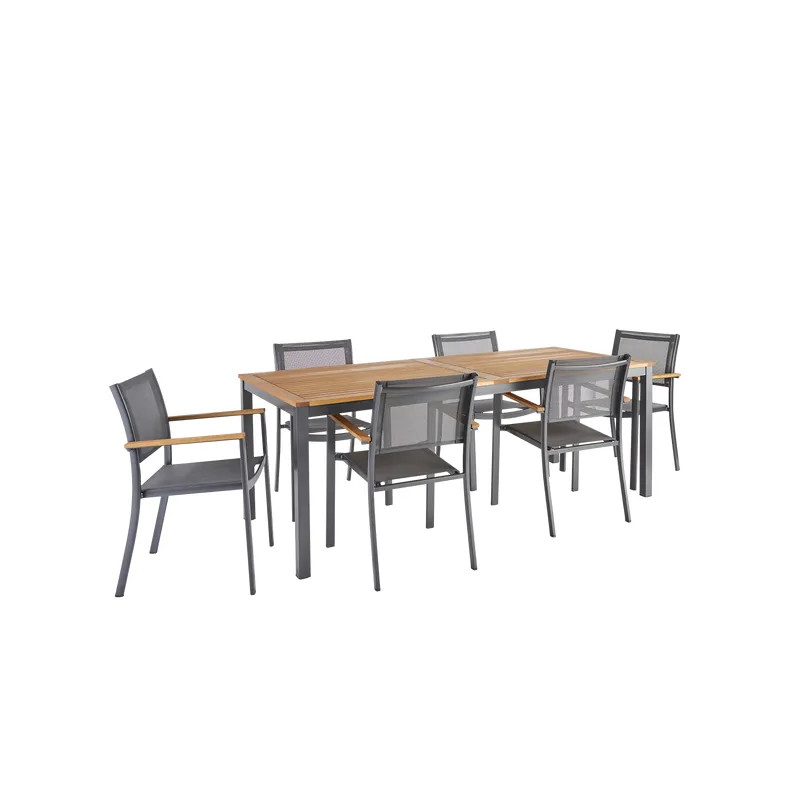 Fauteuil de jardin Oris en aluminium et eucalyptus