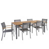 Fauteuil de jardin Oris en aluminium et eucalyptus