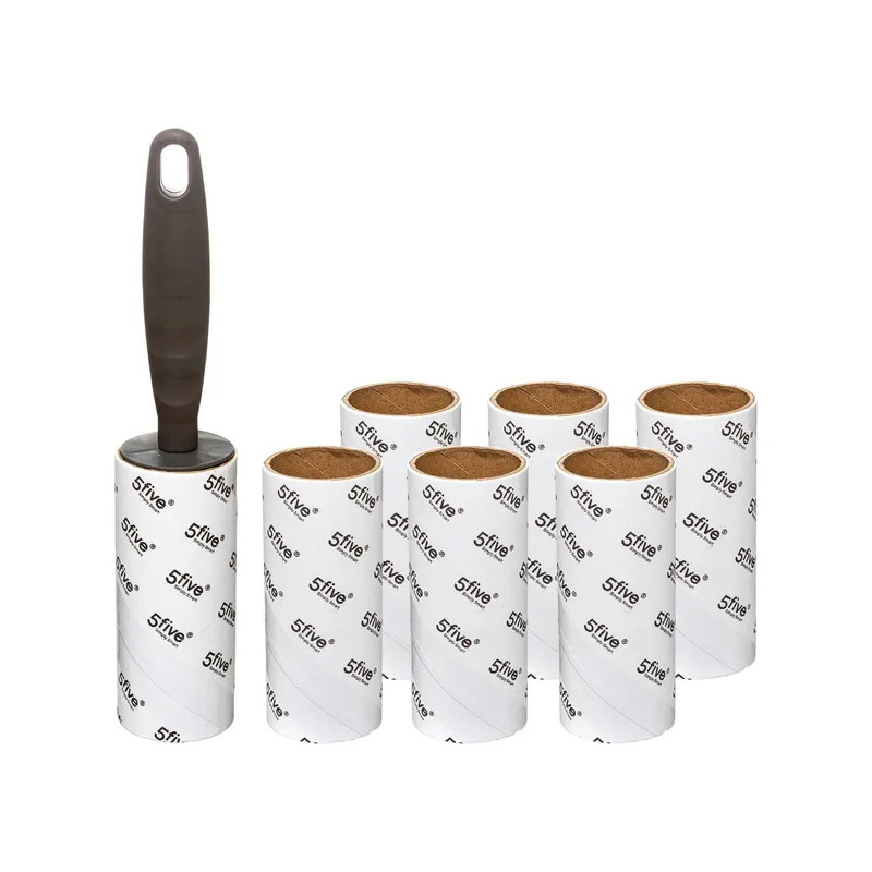 brosse à vêtements 6 recharges gris