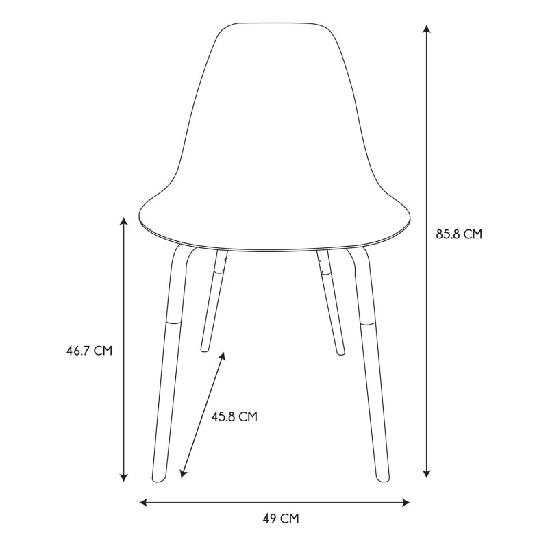 Chaise scandinave phenix blanc - HD7610