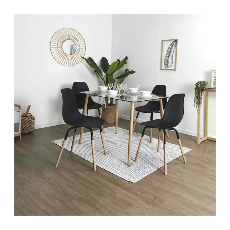 Chaise scandinave phenix noir - HD7609