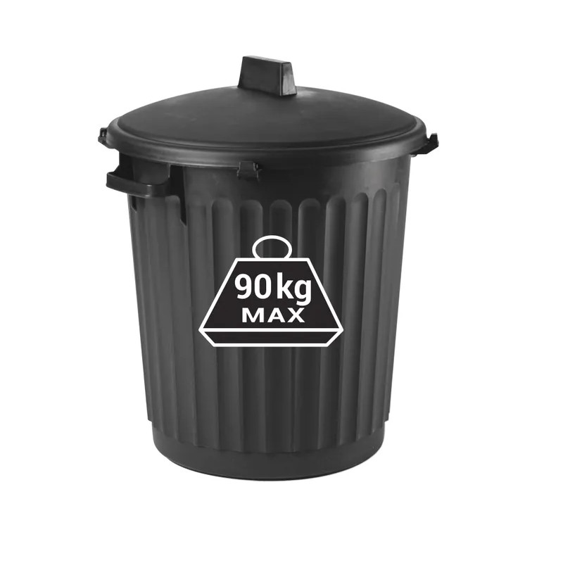 Poubelle + couvercle 80L