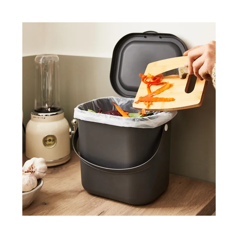 Poubelle 6L Trendy polypropylène anthracite