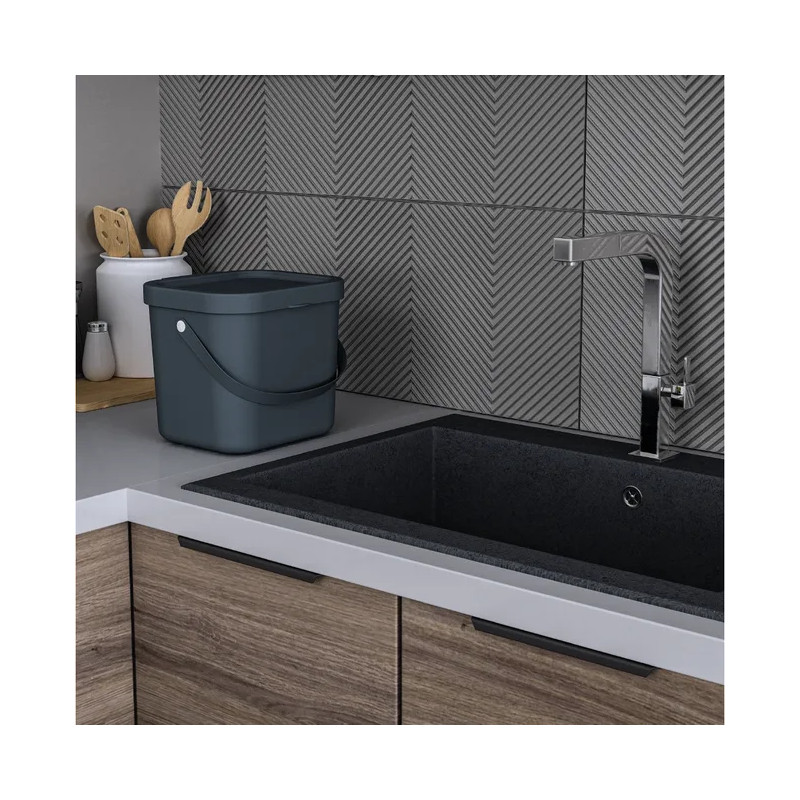 Poubelle 6L Trendy polypropylène anthracite