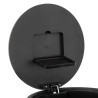 Poubelle ronde à pédale Delta en métal 30L Noir/gris - 5 FIVE SIMPLY SMART