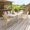 TABLE DE JARDIN PIAZZA EXTENSIBLE 10 PERSONNES ARGILE - HESPERIDE
