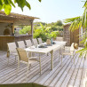 TABLE DE JARDIN PIAZZA EXTENSIBLE 12 PERSONNES ARGILE - HESPERIDE