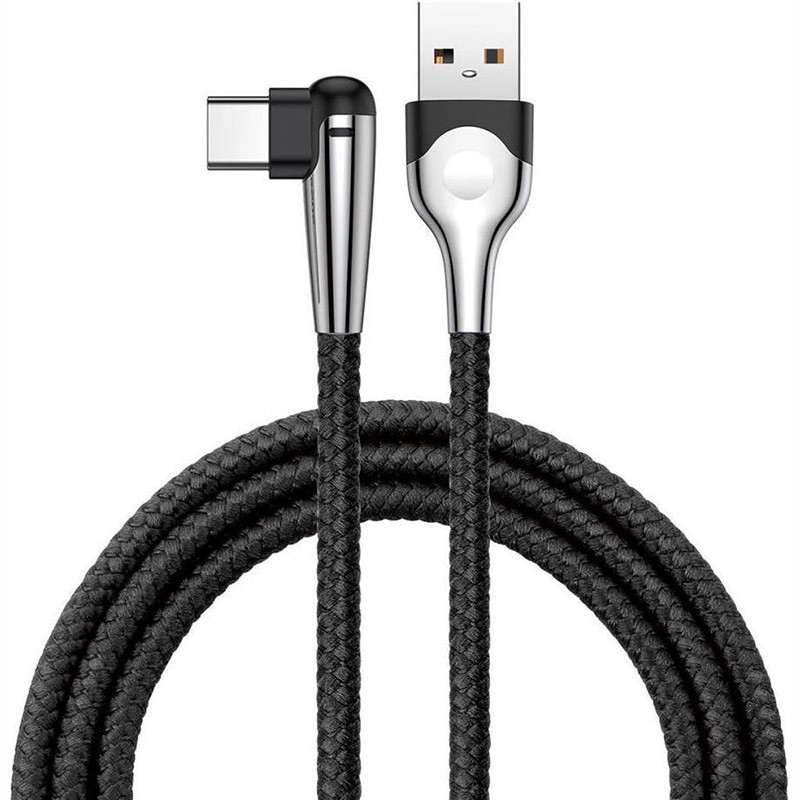 Câble de donnée USB-C coudé Fast Charge 3A 1m Noir - BASEUS - CATMVP-D01