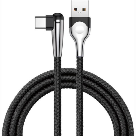 Câble de donnée USB-C coudé Fast Charge 3A 1m Noir - BASEUS - CATMVP-D01