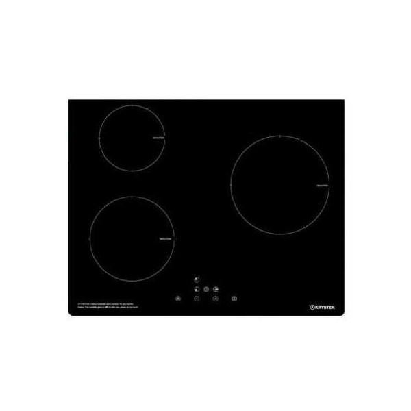 Plaque de cuisson vitrocéramique 5200W 3 foyers Noir - SCHNEIDER