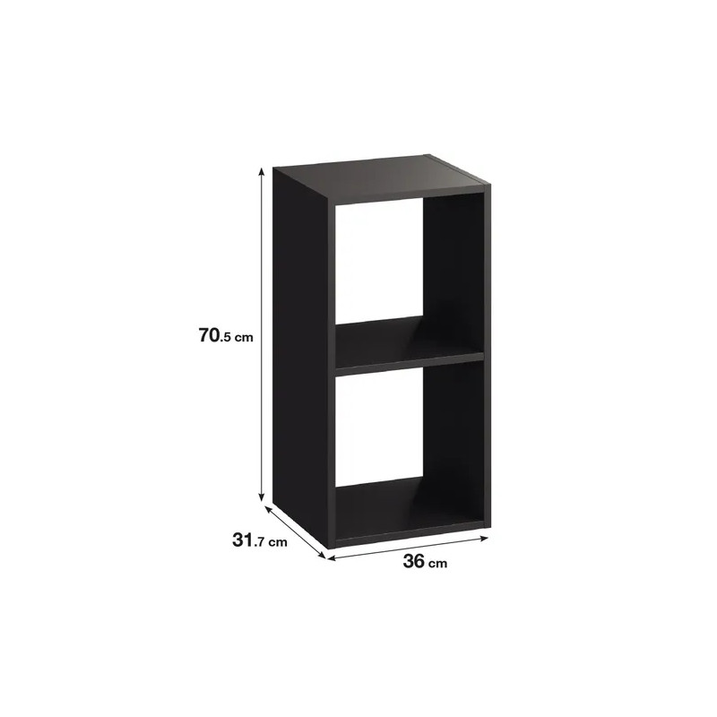 Etagère 2 cases Kub gris