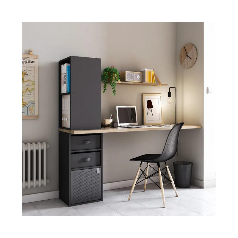 Etagère 2 cases Kub gris