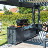 Module barbecue Europa gris argenté 109 x 60 cm