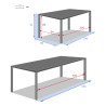 Table de jardin extensible - Evasion - HESPERIDE - Blanc - 10 personnes