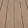 Table de jardin extensible - Evasion - HESPERIDE - Gris anthracite - 8 personnes