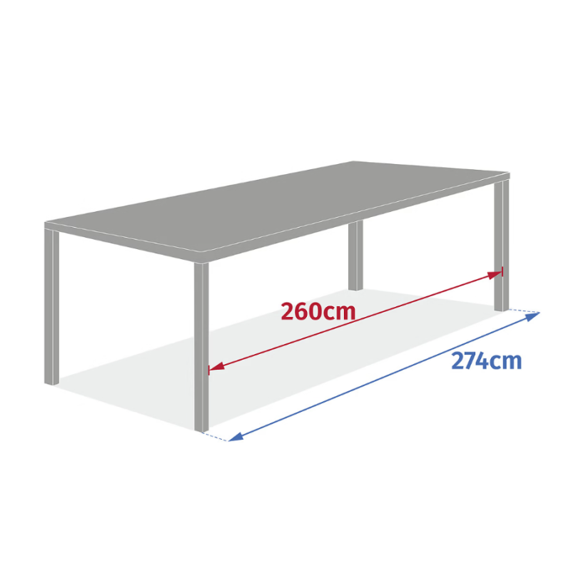 Table de jardin extensible - Evasion - HESPERIDE - Gris anthracite - 8 personnes