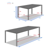 Table de jardin extensible - Evasion - HESPERIDE - Blanc - 14 personnes