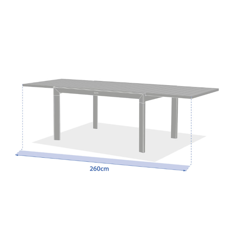 Table de jardin extensible - Evasion - HESPERIDE -  -