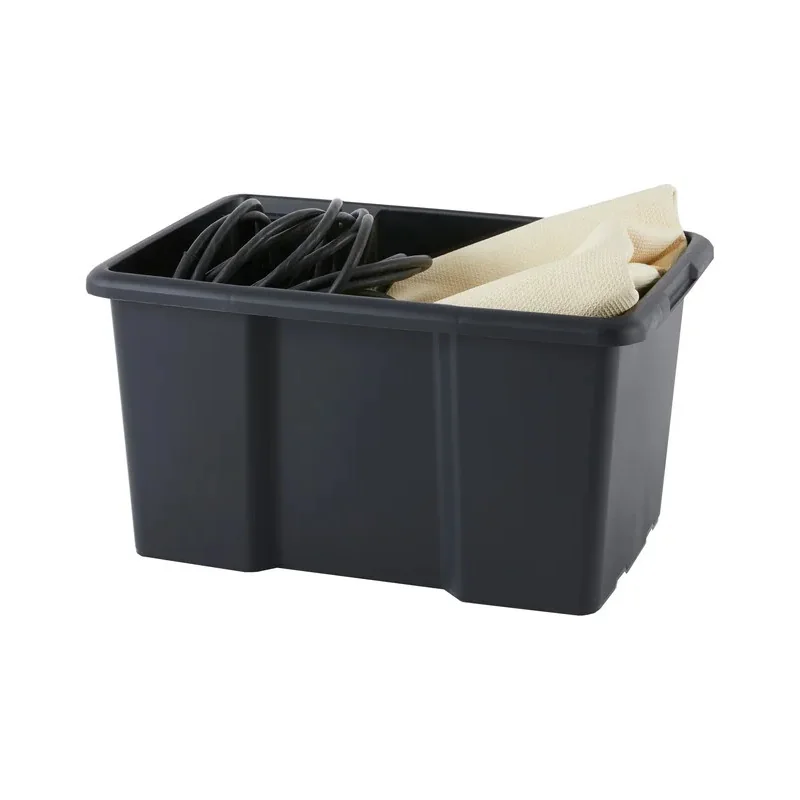 Bac de rangement noir empilable 45L