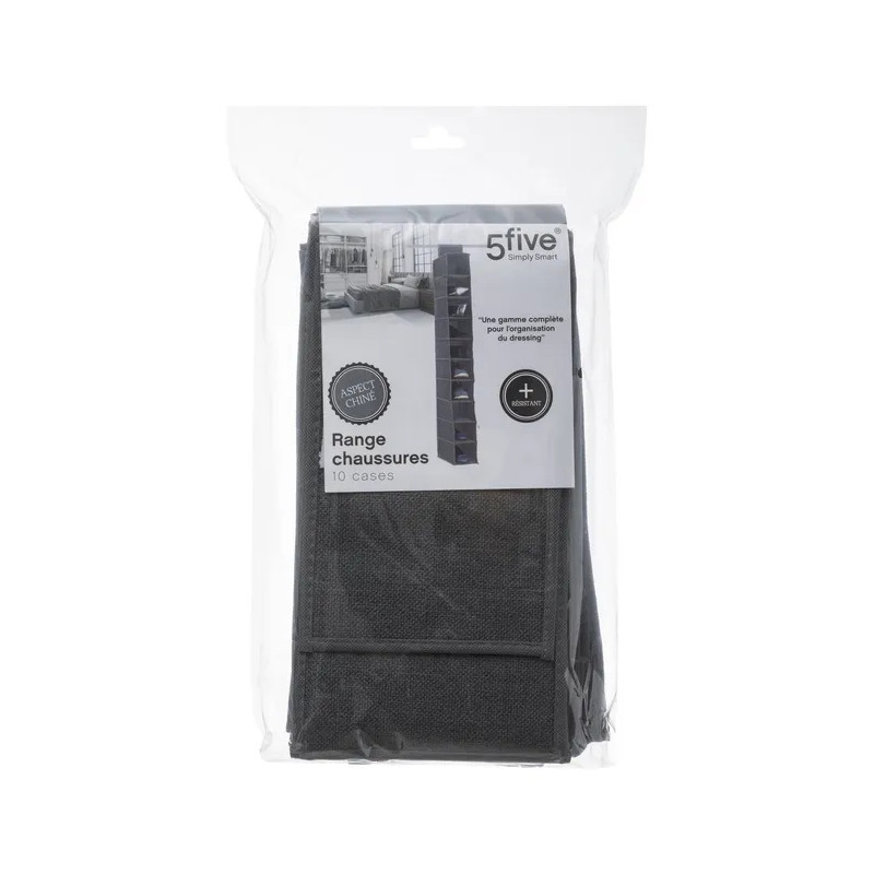 Rangement chaussures 10 cases gris