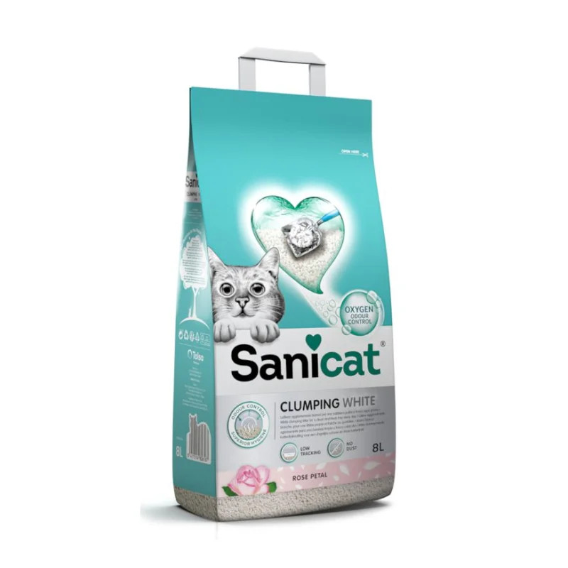 Litière chat agglomérant blanc 10L - SANICAT