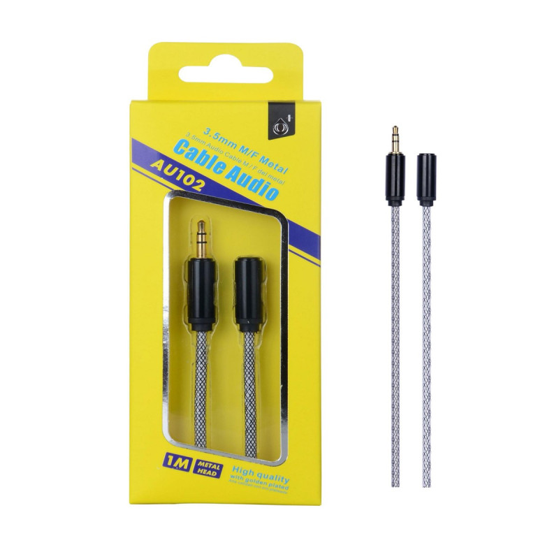 Câble MALE/FEMELLE 3.5MM NOIR