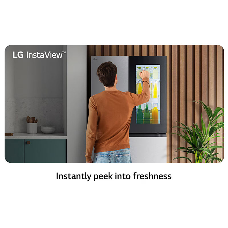 Réfrigérateur side by side 4 portes InstaView 638L Metal Sorbet - LG - GMG960MBJE