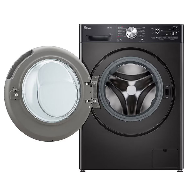 Lave-linge hublot ezDispense Steam 1400tr/min 13kg Noir - LG - F34R92BSTA