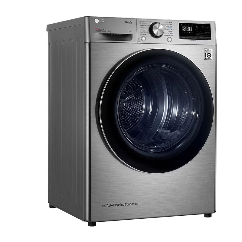 Sèche-linge pompe à chaleur Dual Dry 9kg Inox - LG - RH9V72IXN