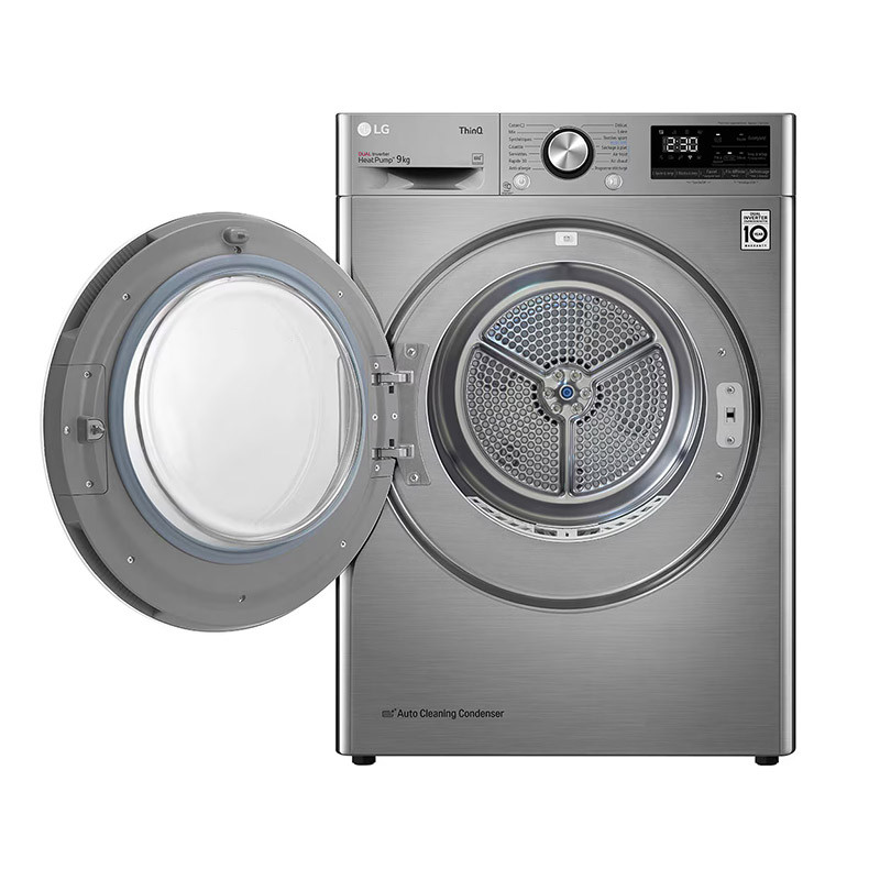 Sèche-linge pompe à chaleur Dual Dry 9kg Inox - LG - RH9V72IXN