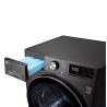 Sèche-linge pompe à chaleur Dual Inverter 9kg Black Steel - LG - RH9V92BS