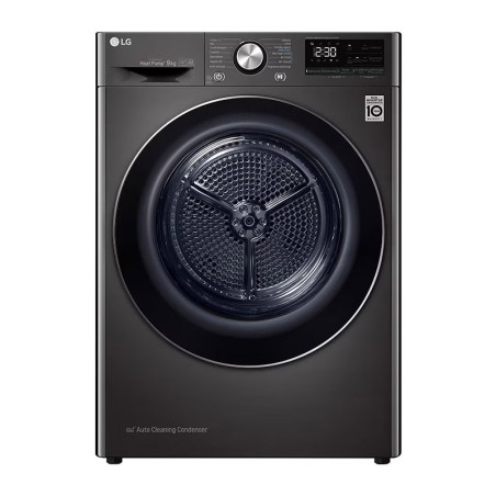 Sèche-linge pompe à chaleur Dual Inverter 9kg Black Steel - LG - RH9V92BS
