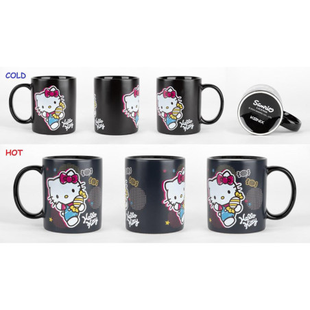 Mug thermoréactif Hello Kitty Bonbons 320ml Noir - KONIX - 10019000016