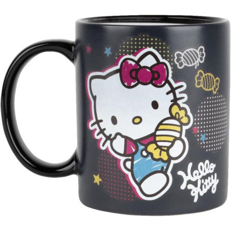 Mug thermoréactif Hello Kitty Bonbons 320ml Noir - KONIX - 10019000016