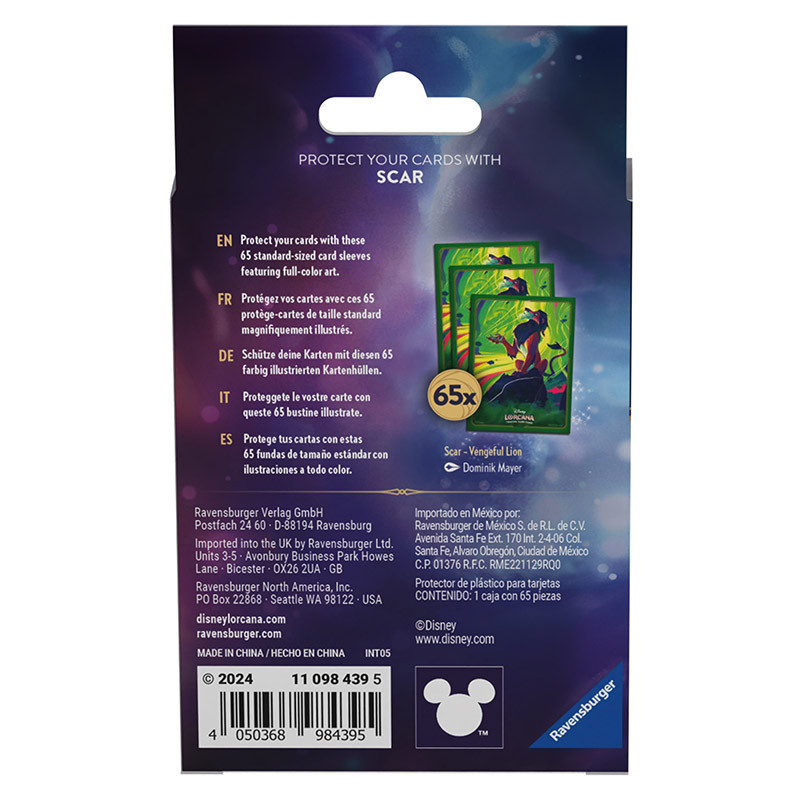 Protège-cartes A Disney Lorcana S6 Scar 65pièces - RAVENSBURGER - 11098439