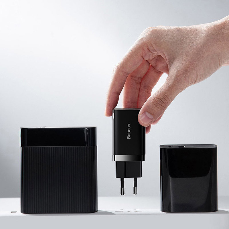 Chargeur Super Si Pro double sortie USB-A/USB 30W Noir - BASEUS - CCSUPP-E01