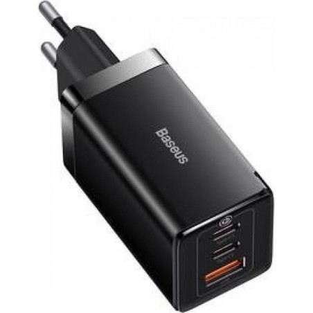 Chargeur rapide GaN5 Pro 2xUSB-C + USB 65W Noir - BASEUS - CCGP120201