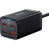 Chargeur secteur GaN3 Pro 2x USB-C + 2x USB 65W Noir - BASEUS - CCGP040101