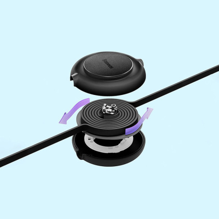 Câble USB 3-en-1 Bright Mirror 2 pour Micro USB/USB-C/Lightning 3.5A 1,1m Noir - BASEUS - CAMJ010001