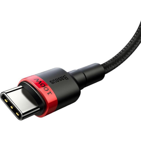 Câble de charge Cafule USB vers USB-C 60W 2M Noir/Rouge - BASEUS - CATKLF-H91