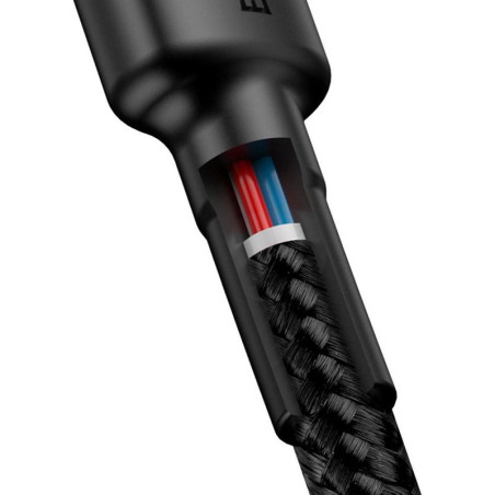 Câble de charge Cafule USB vers USB-C 60W 2M Noir/Rouge - BASEUS - CATKLF-H91
