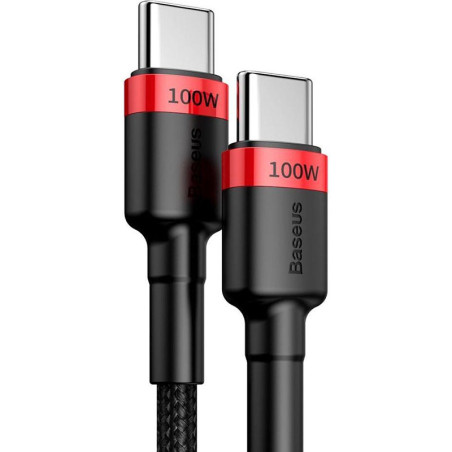 Câble de charge Cafule USB vers USB-C 60W 2M Noir/Rouge - BASEUS - CATKLF-H91