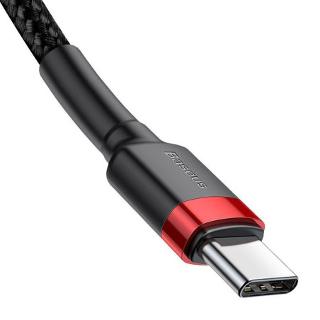 Câble de charge Cafule USB vers USB-C 60W 2M Noir/Rouge - BASEUS - CATKLF-H91