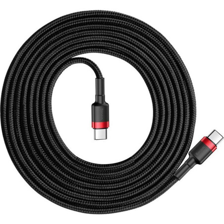 Câble de charge Cafule USB vers USB-C 60W 2M Noir/Rouge - BASEUS - CATKLF-H91