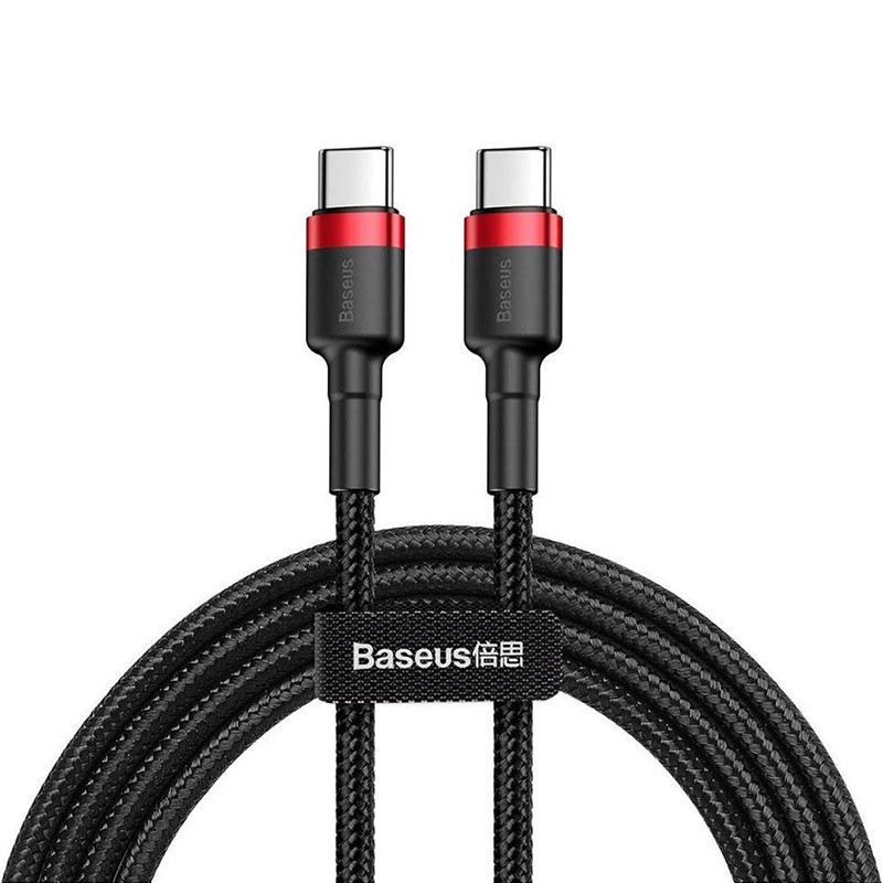 Câble de charge Cafule USB vers USB-C 60W 2M Noir/Rouge - BASEUS - CATKLF-H91