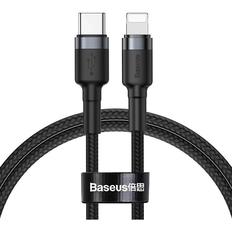 Câble de charge Cafule USB-C vers Lightning 18W 1m Noir - BASEUS - CATLKLF-G1