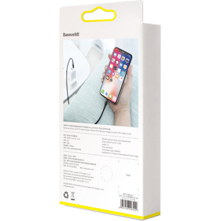 Câble de charge Cafule USB-C vers Lightning 18W 1m Noir - BASEUS - CATLKLF-G1