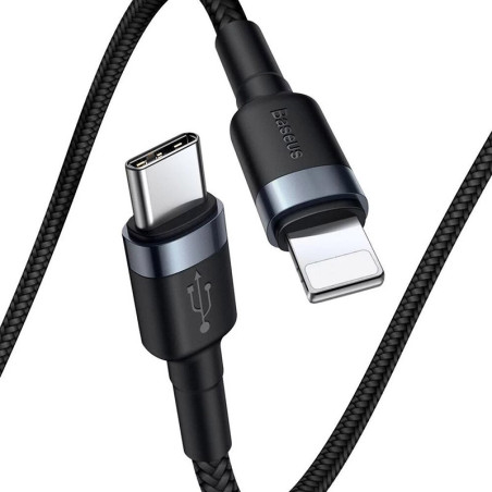 Câble de charge Cafule USB-C vers Lightning 18W 1m Noir - BASEUS - CATLKLF-G1